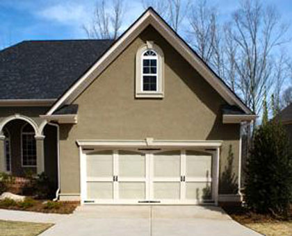 Front View of Garage Doors