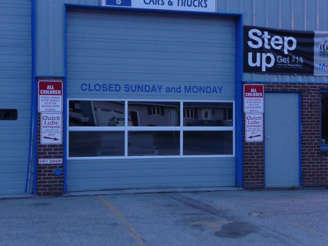 Front View of a  Commercial Close Garage Door