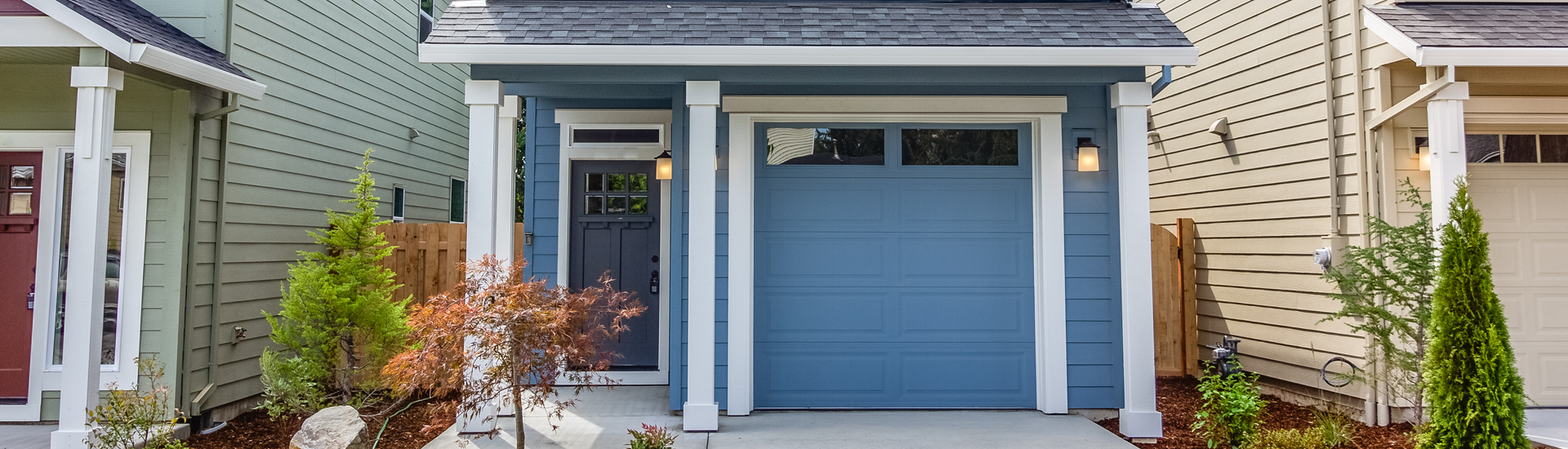 Fiber Glass Blue Color Garage Door